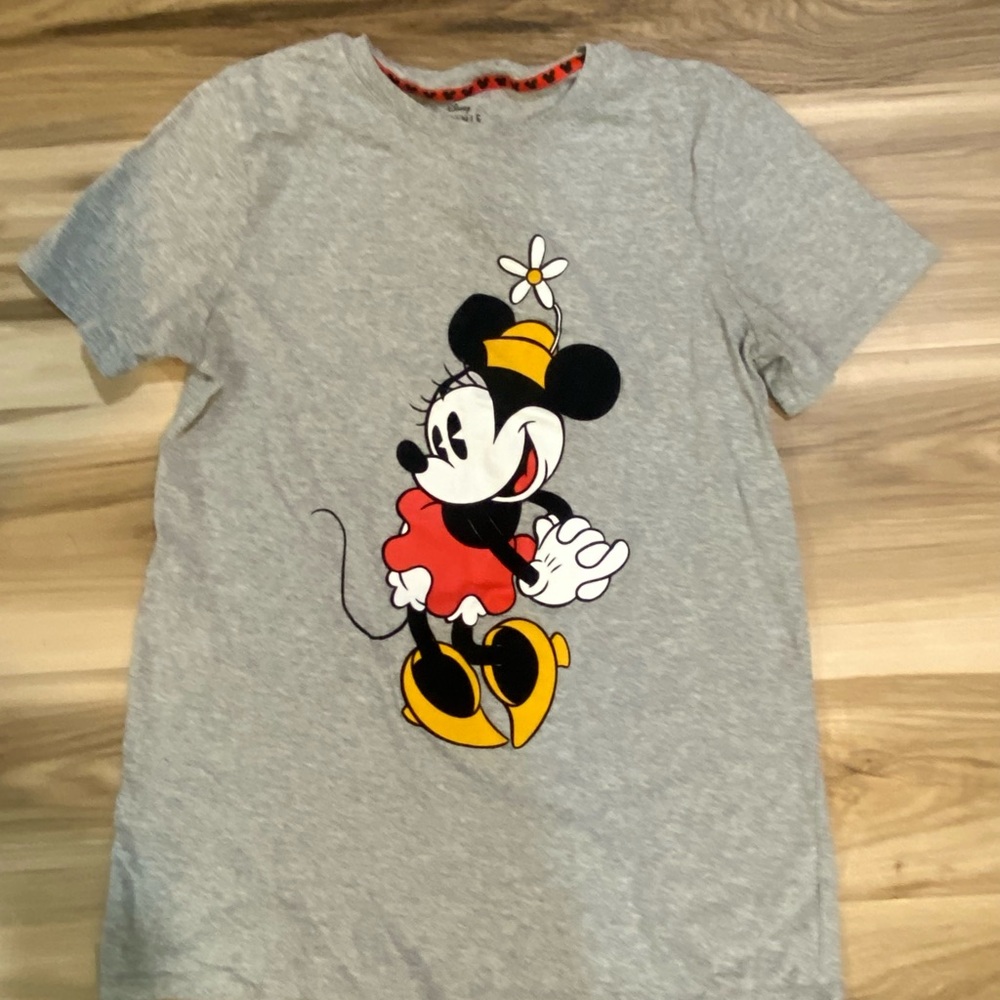 Gray Disney Women’s T-Shirt with Minnie Mouse